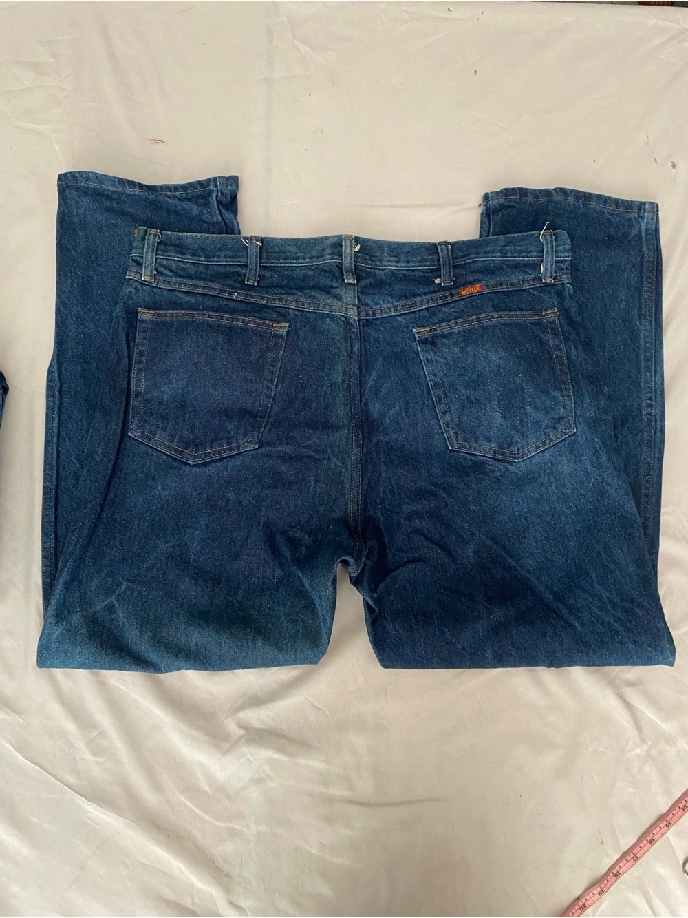 Vintage Rustler Straight Leg Jeans – 100% Cotton Workwear Denim (Size 42x30)